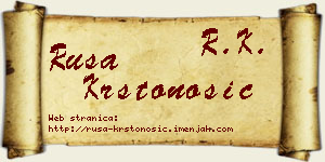 Rusa Krstonošić vizit kartica